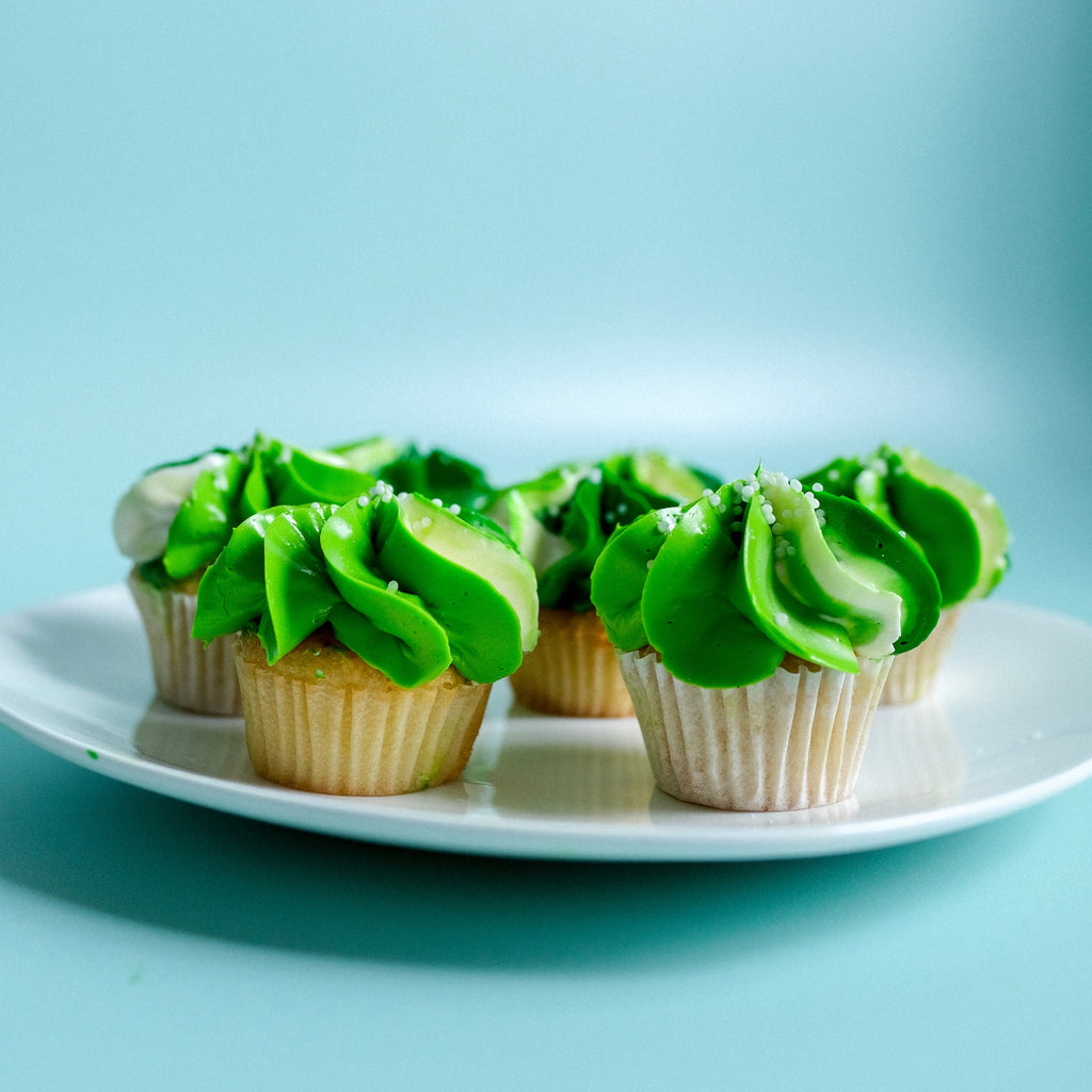 Green mini cupcakes