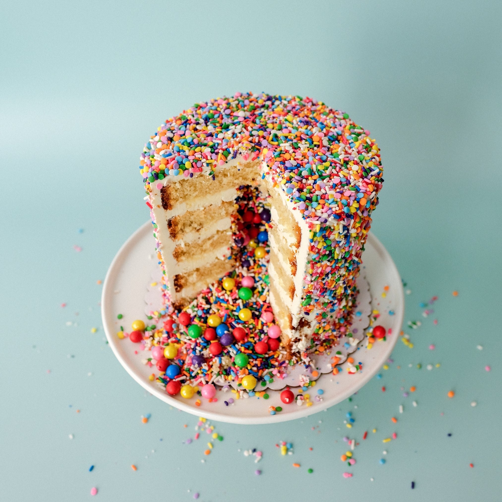Sprinkle Explosion Cake – Padoca Bakery