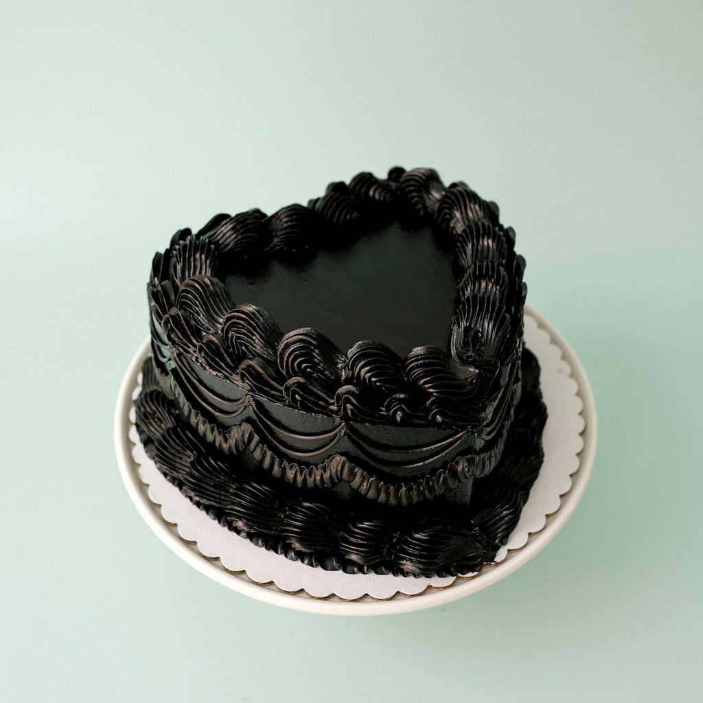 heart shaped vintage ornate cake 