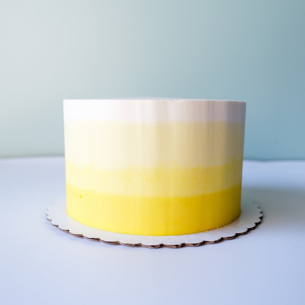 yellow ombre cake 
