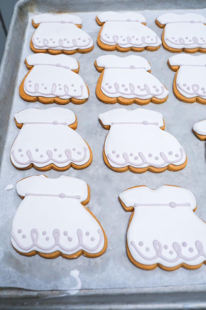 Communion gown sugar cookies 