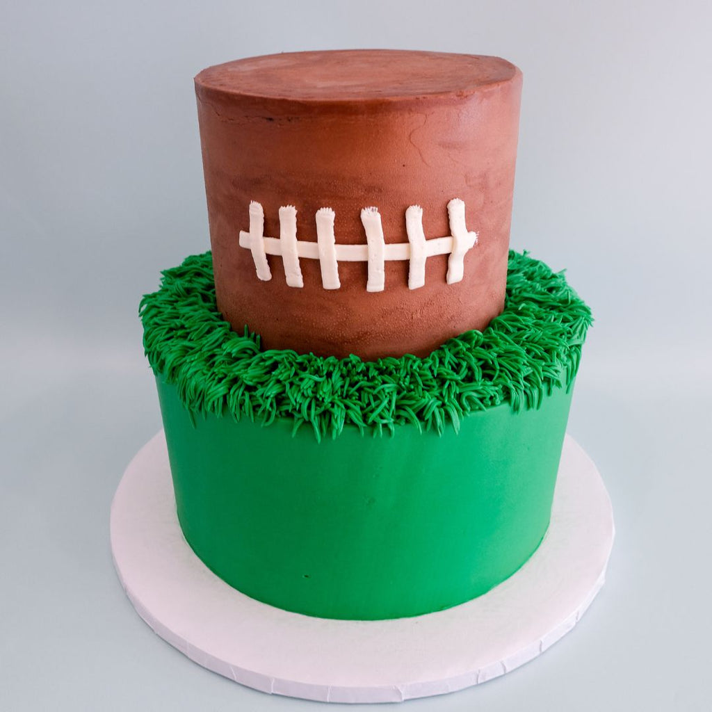 Two tiered Football cake 