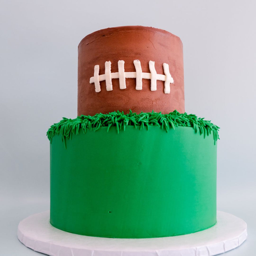 Two tiered Football cake 