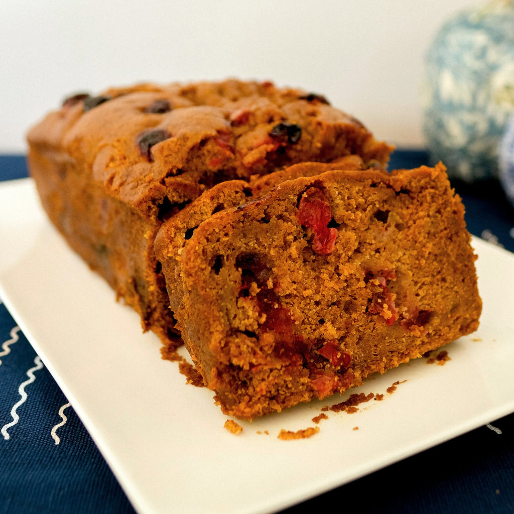 Pumpkin Cranberry Loaf sliced 