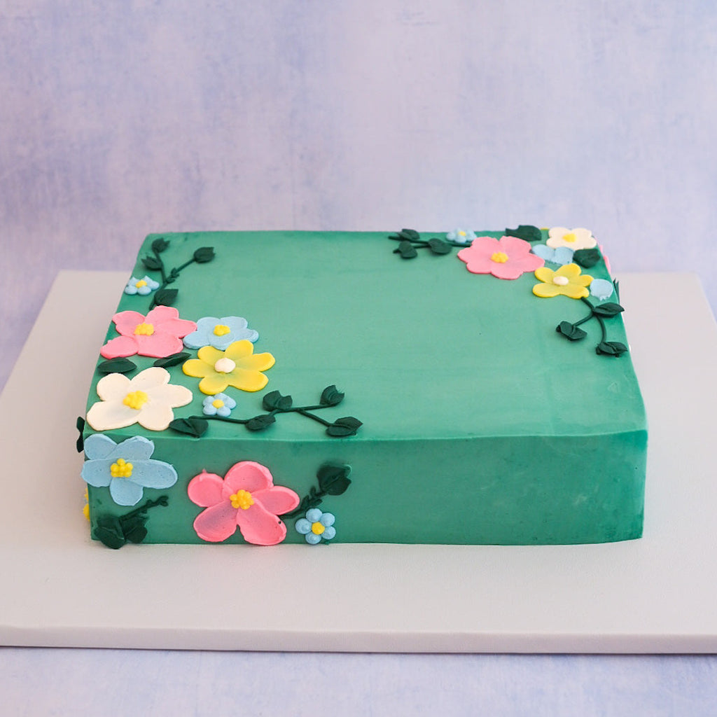 Flower sheet cake 
