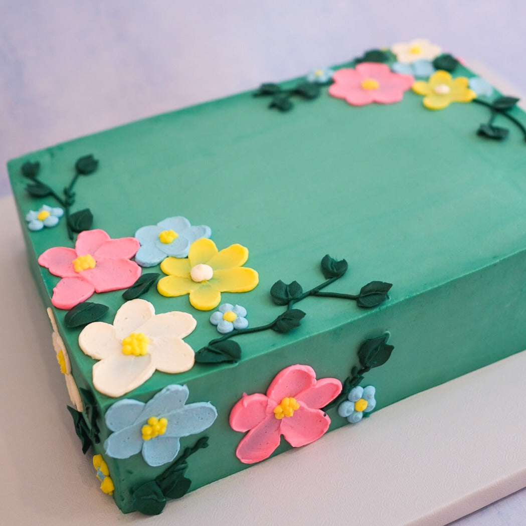 Flower Sheet Cake Padoca Bakery flower-sheet-cake-padoca-bakery