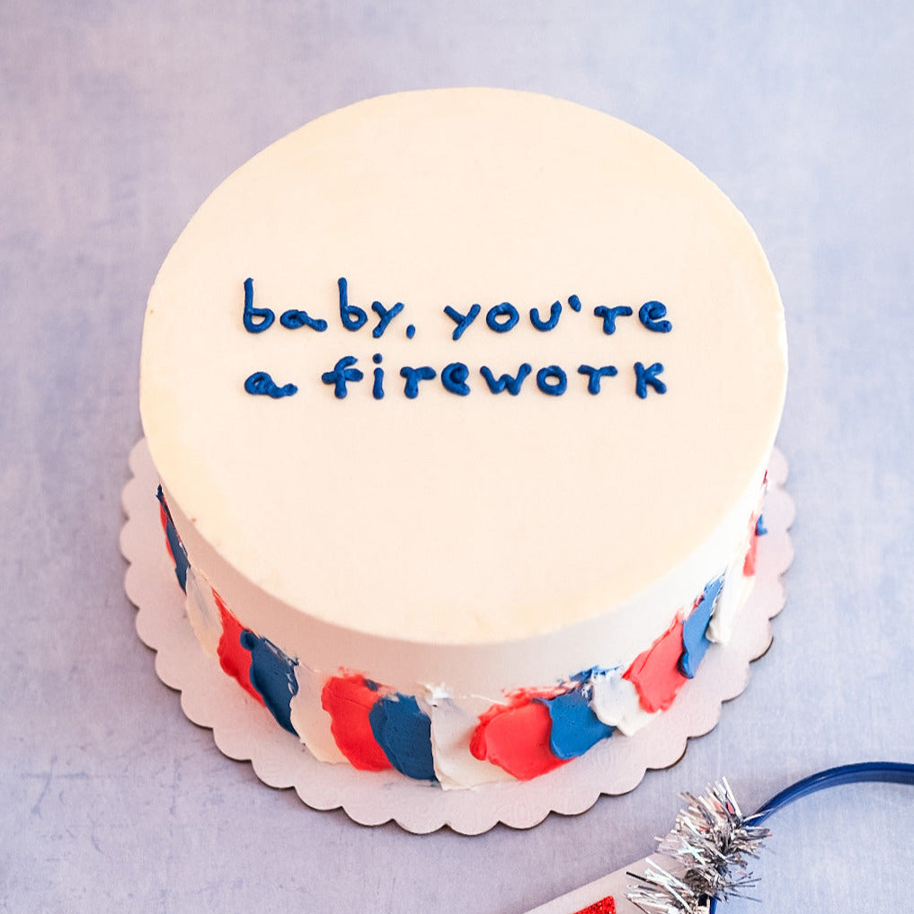 Red white and blue cake 