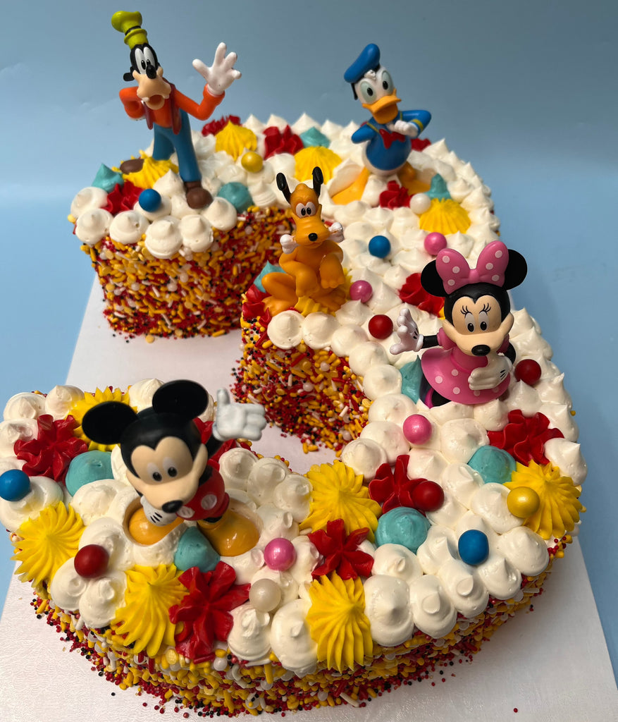 Mickey clubhouse number cake 
