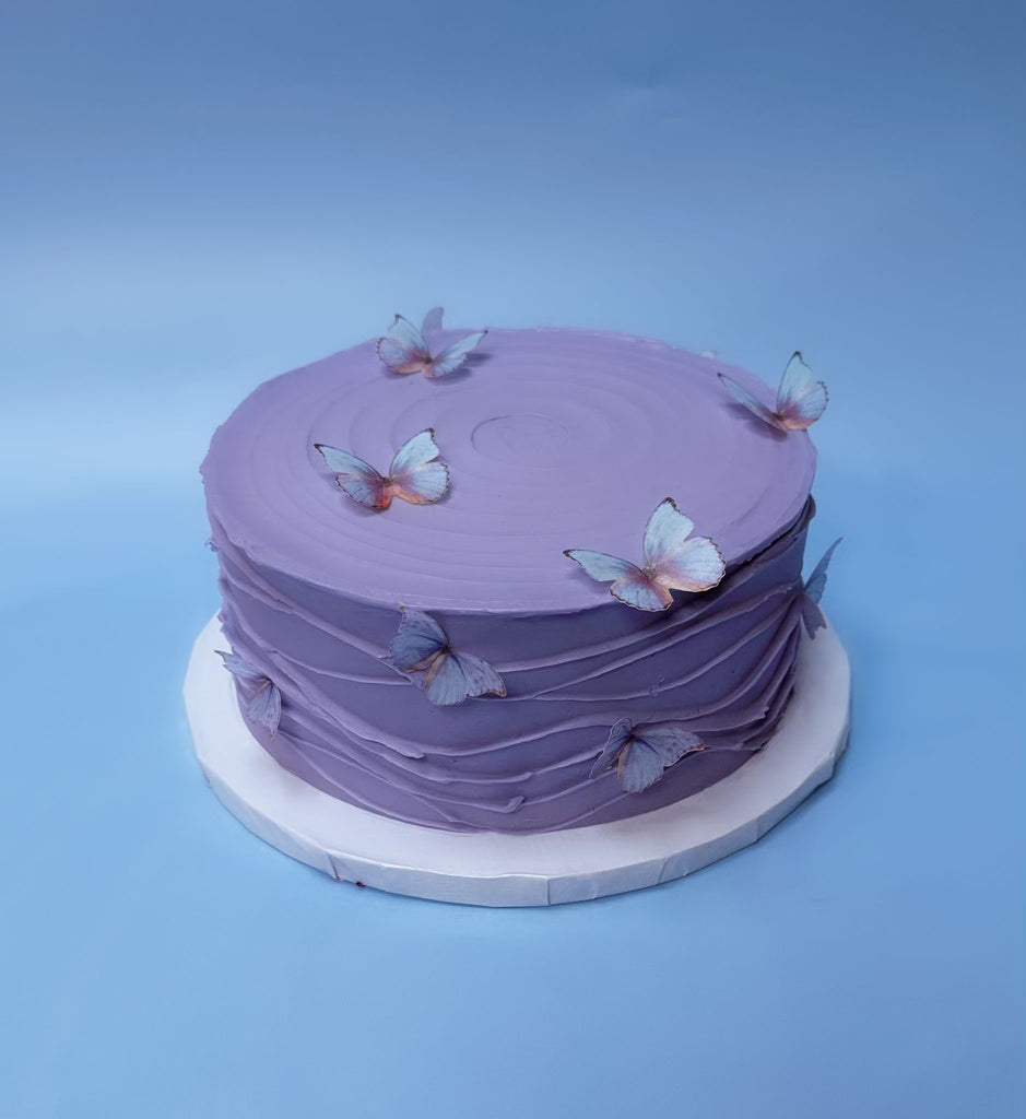purple butterfly cake 