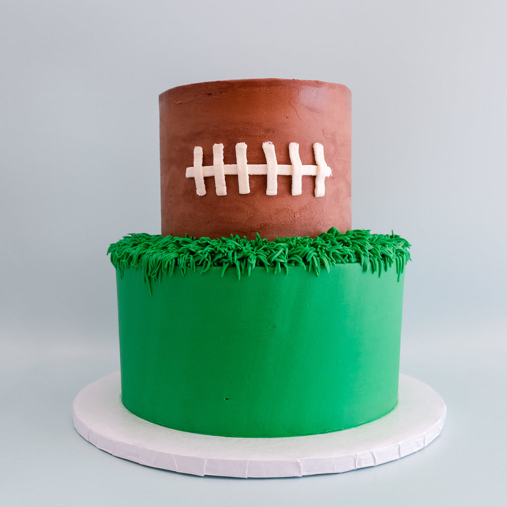 Two tiered Football cake 