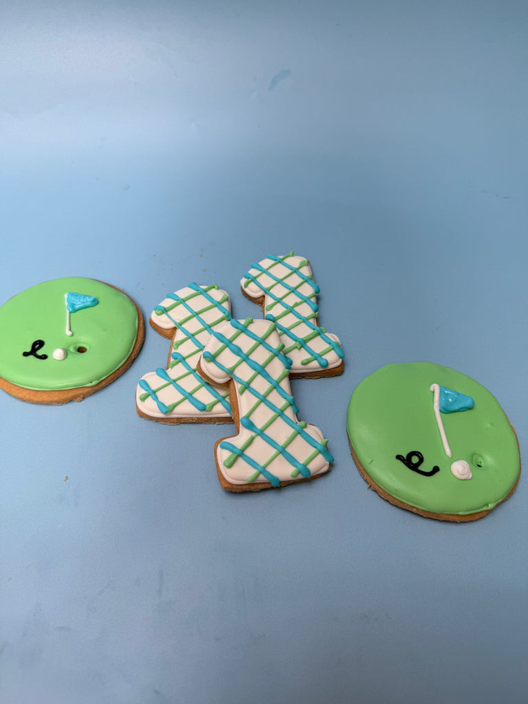 golf themed sugar cookies 