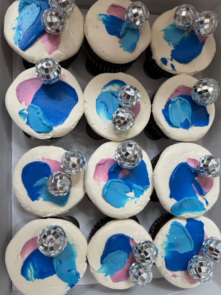 disco ball cupcakes 