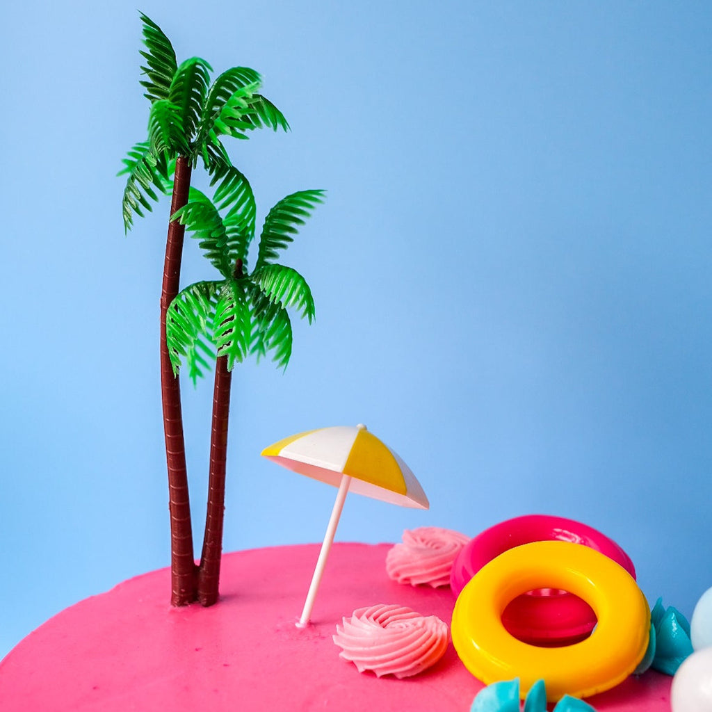 A Pink Malibu Barbie Themed Cake 