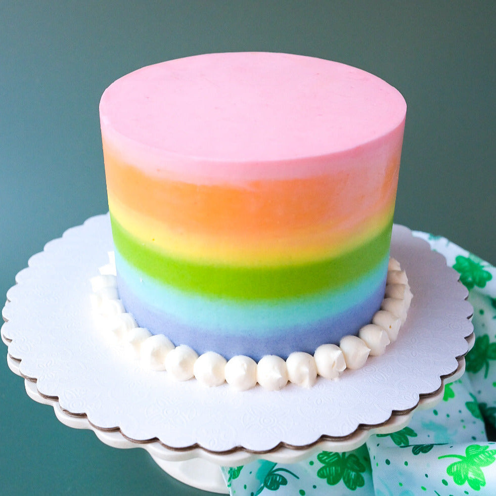 A rainbow cake