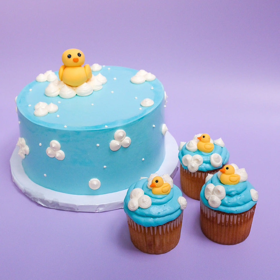 Rubber Duck Cupcakes and cake