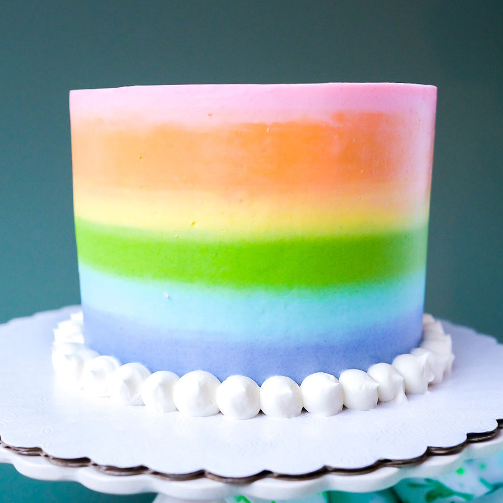 A rainbow cake