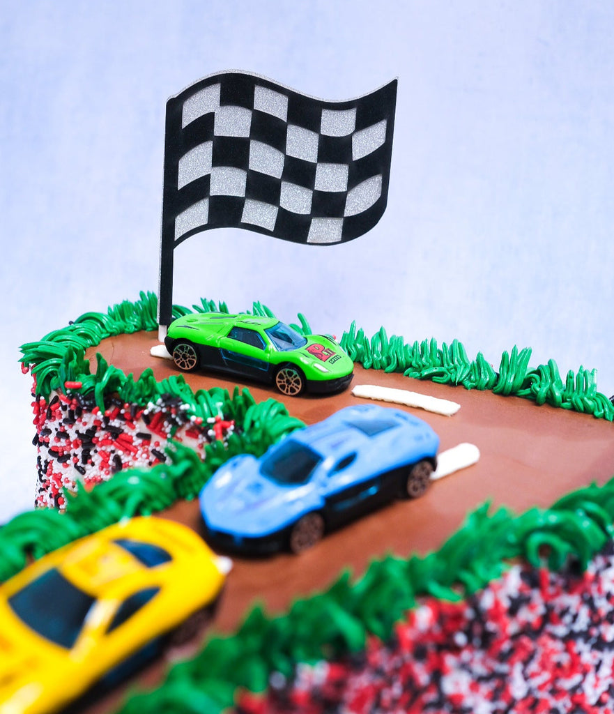 Race car number cake 