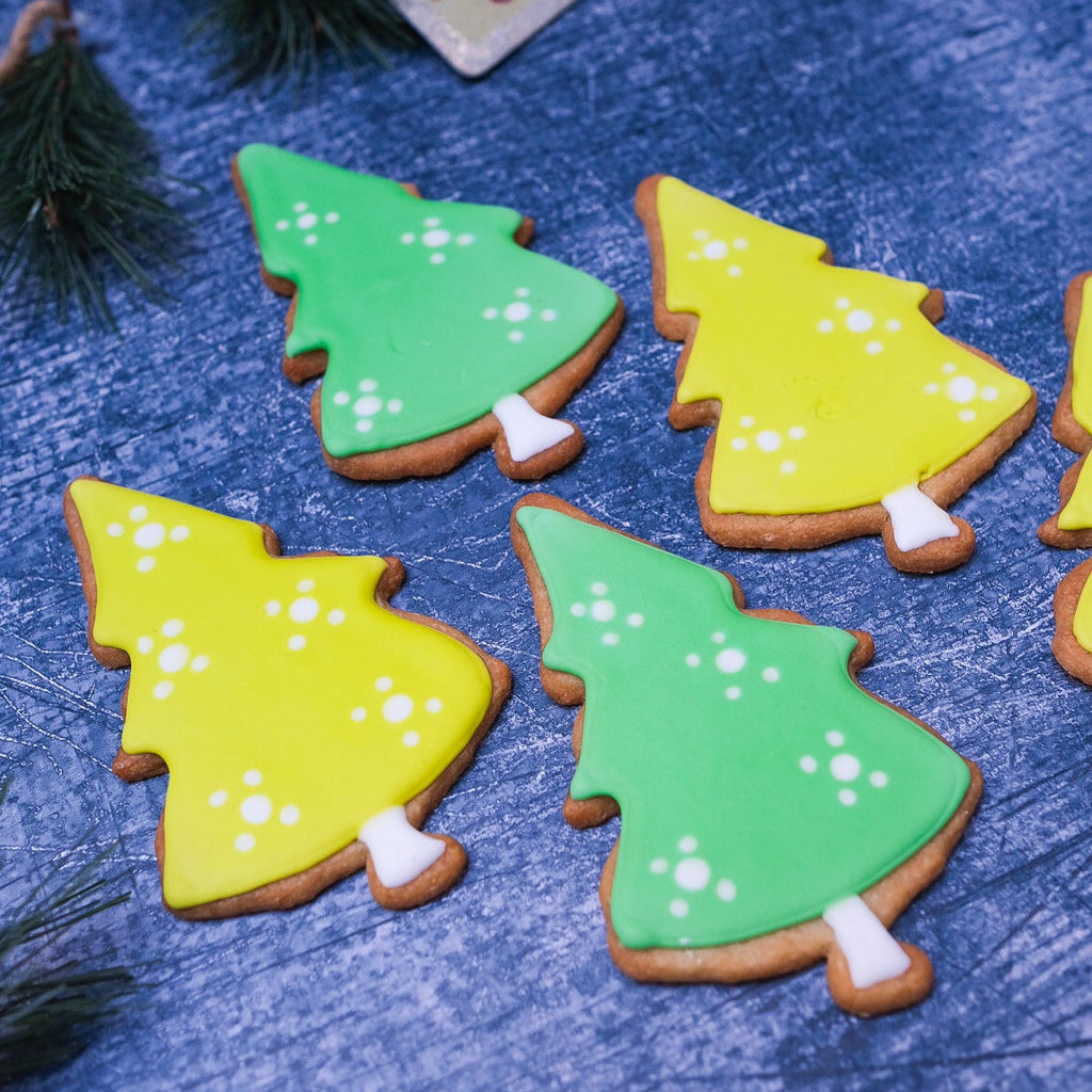 Christmas tree sugar cookies