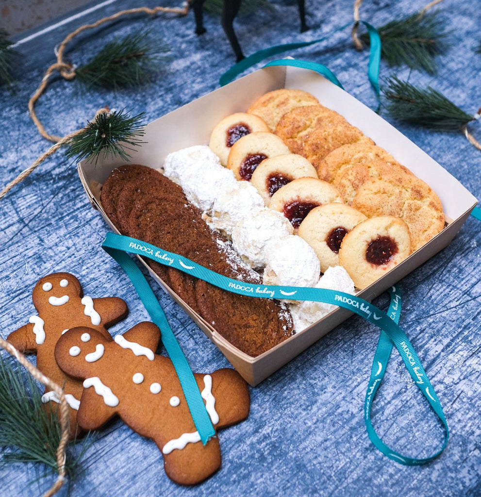 Box of Christmas cookies 