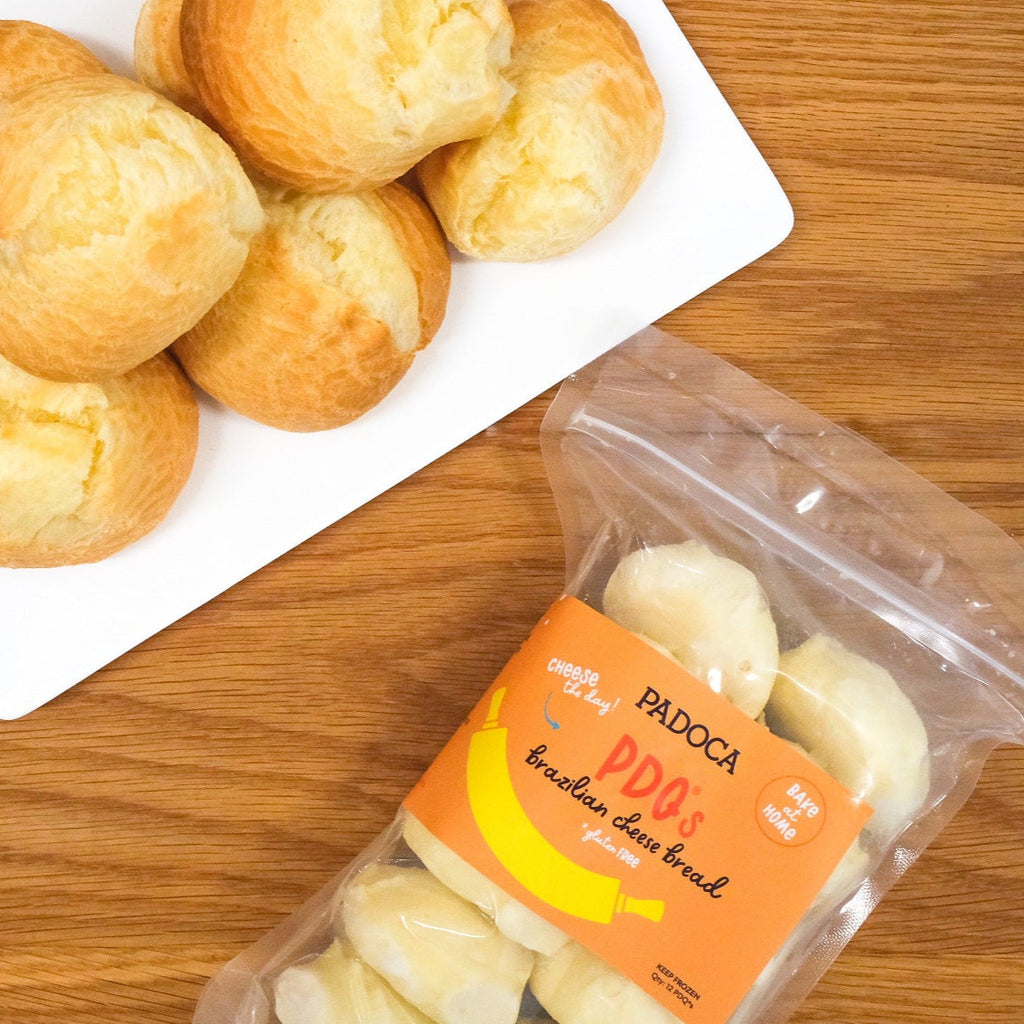 Brazilian PDQs Cheese Bread Frozen Bag and Baked