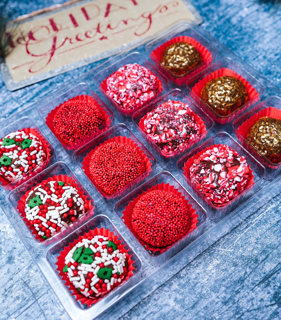 Red. Green and Gold Brazilian Brigadeiro Gift Set 