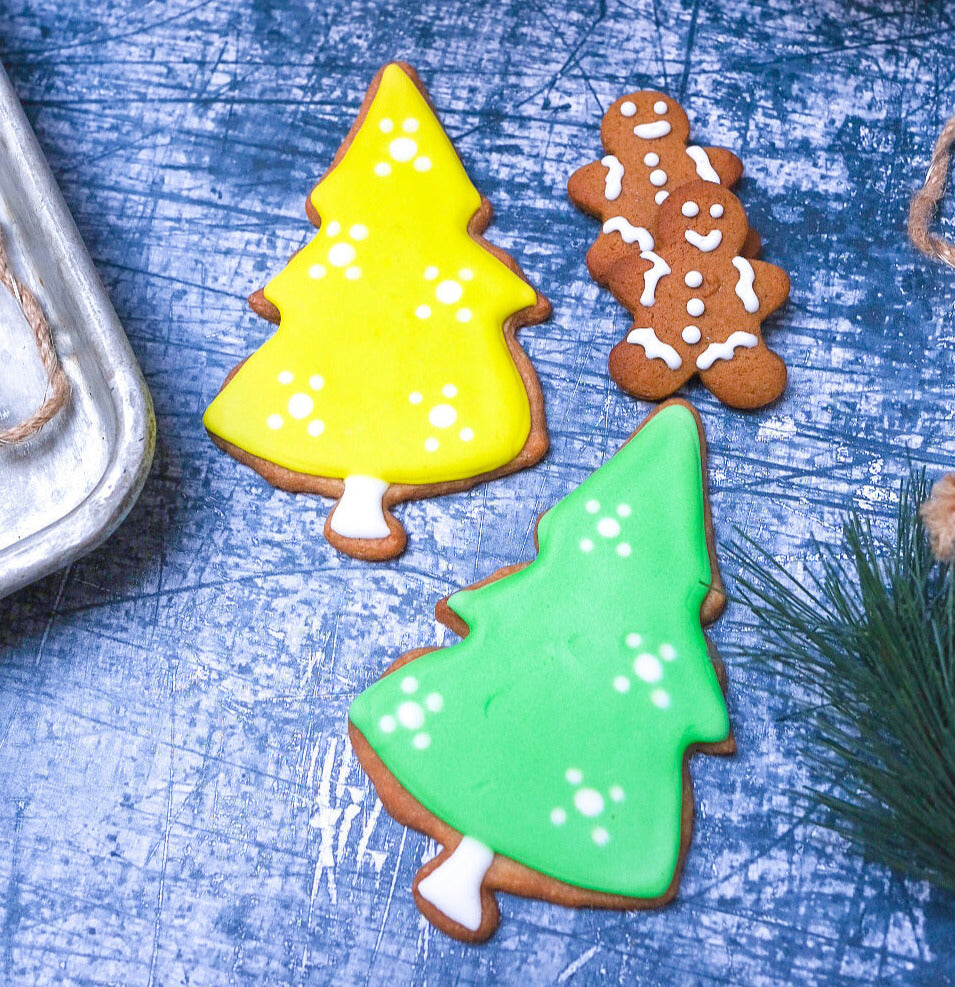 Christmas tree sugar cookies