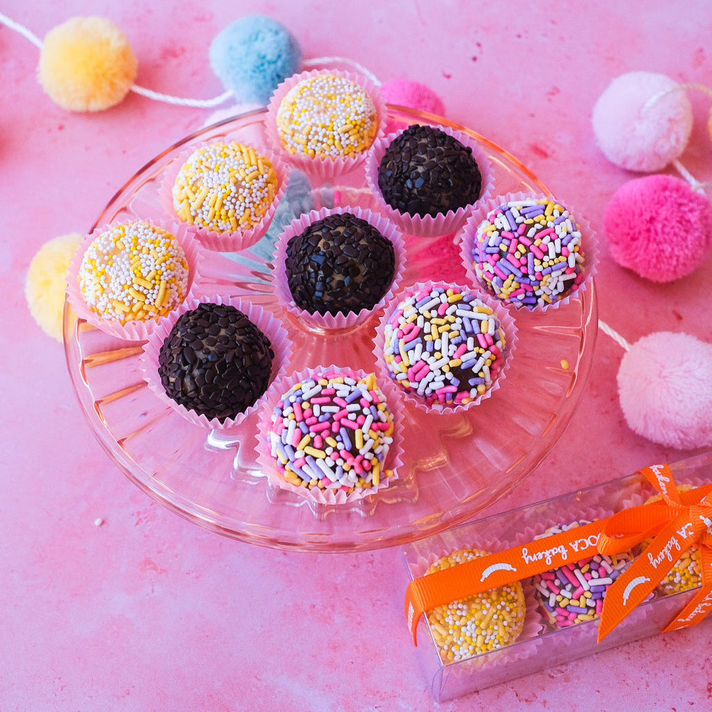 Pastel Colored Brazilian Brigadeiros 