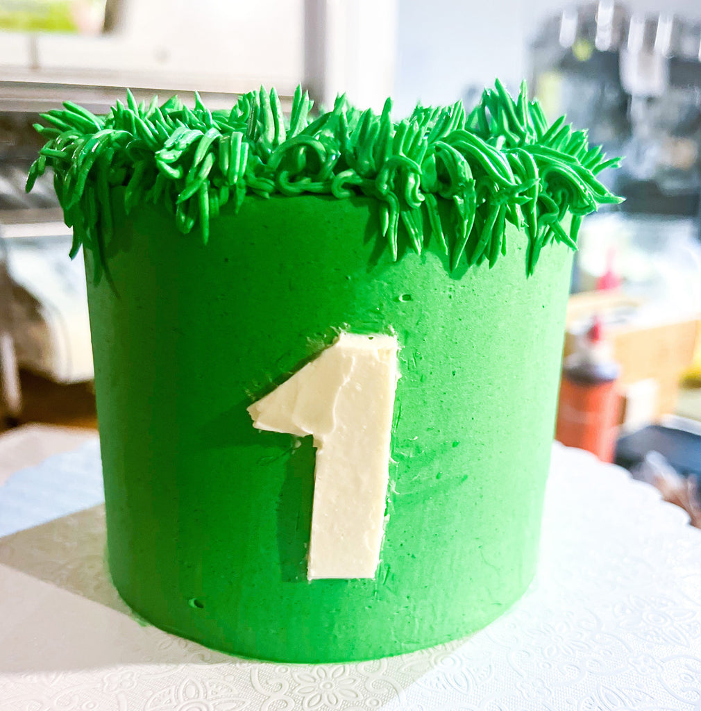 Football turf cake
