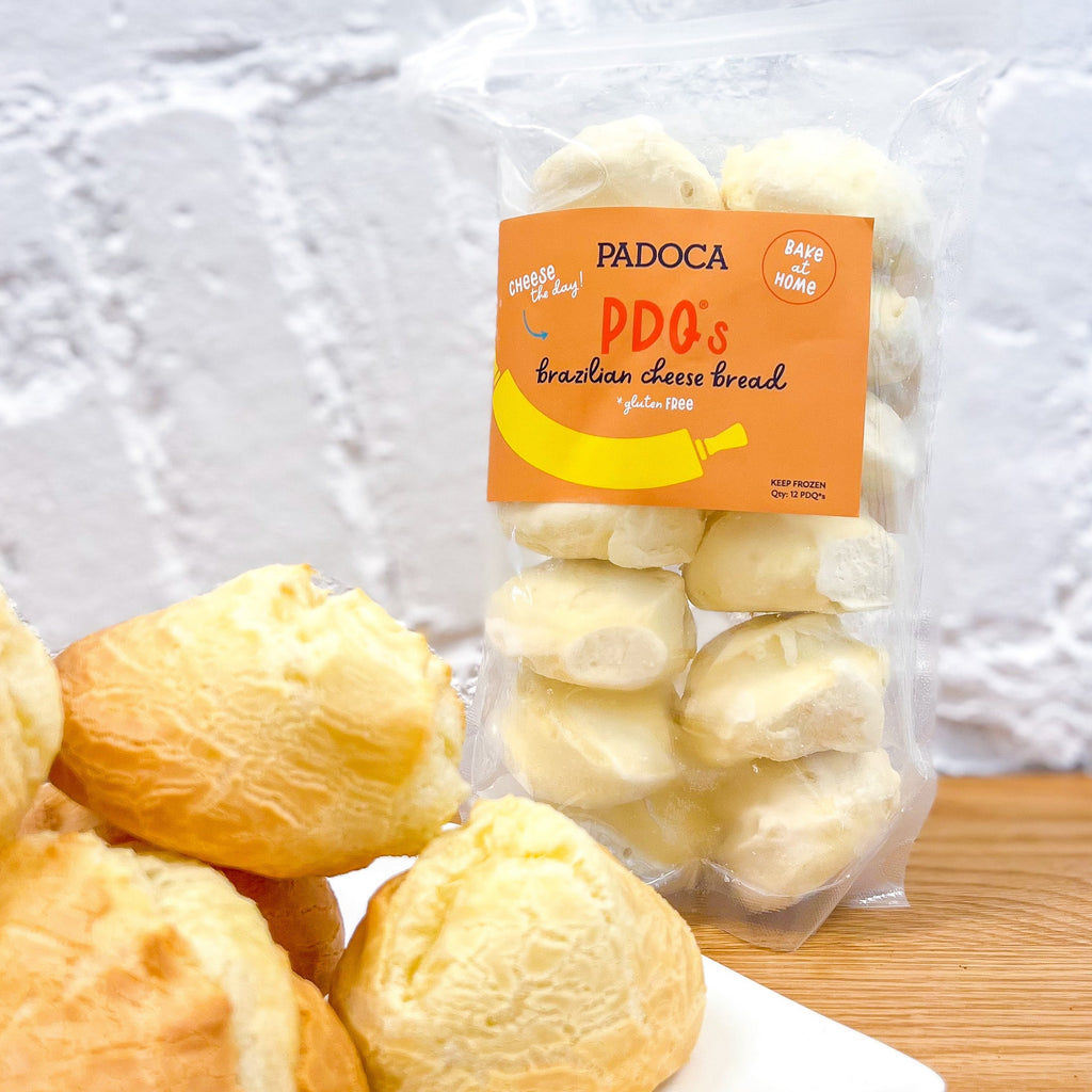 Brazilian PDQs Cheese Bread Frozen Bag and Baked