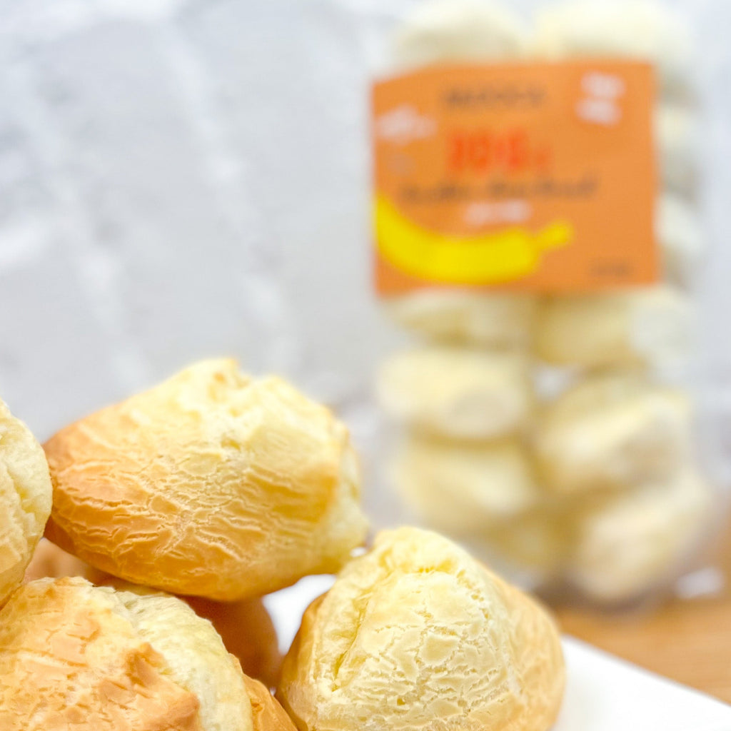 Brazilian PDQs Cheese Bread Frozen Bag and Baked