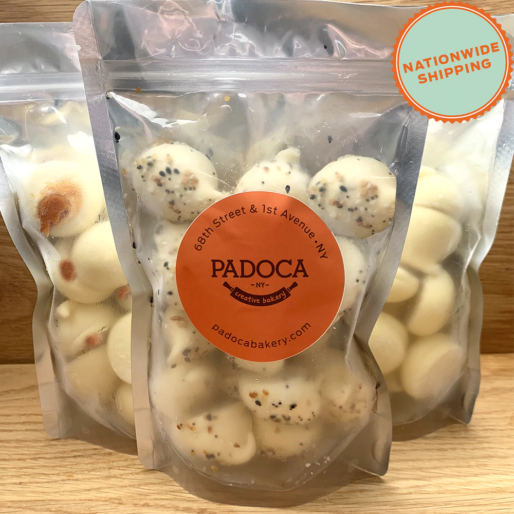 Bags of mini Brazilian PDQs Cheese Bread 